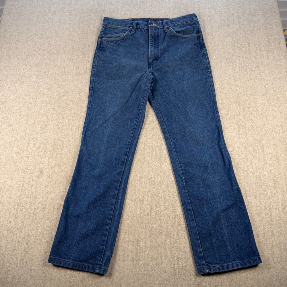 Wrangler Jeans Men 33x30 Blue Cowboy Cut Slim Fit Straight Leg Denim 936DEN
